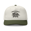 Sisterdale Dillo Snapback Cap in Natural and Army, front view