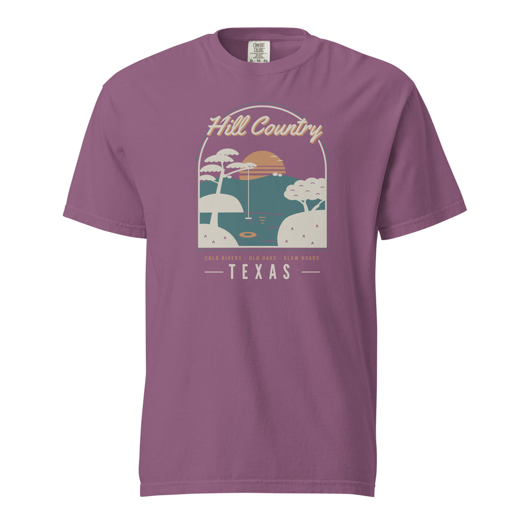 Hill Country Swimming Hole T-Shirt in Berry