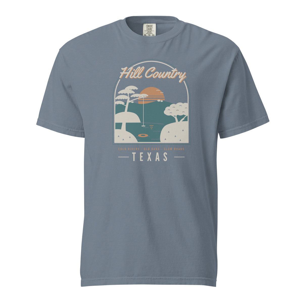 Hill Country Swimming Hole T-Shirt in Blue Jean