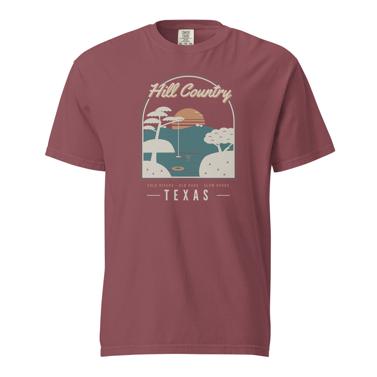 Hill Country Swimming Hole T-Shirt in Brick