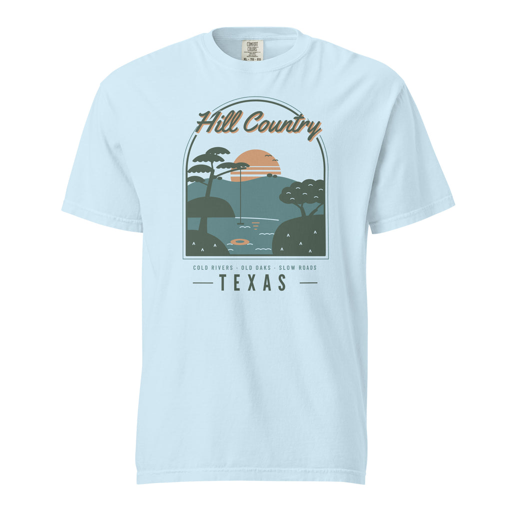 Hill Country Swimming Hole T-Shirt in Chambray