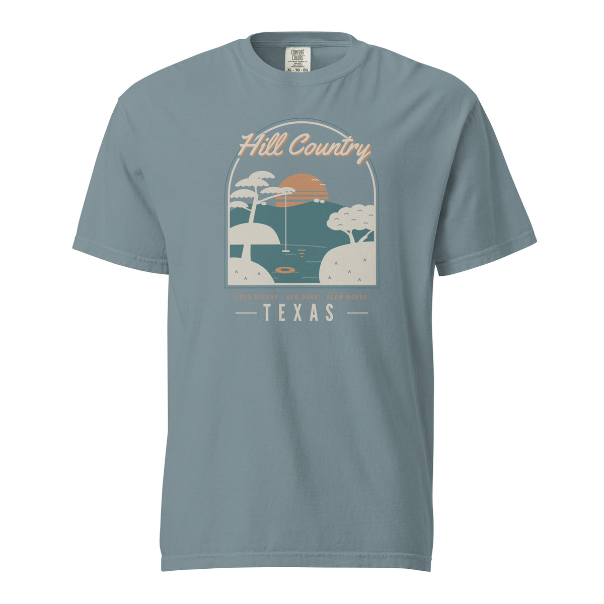 Hill Country Swimming Hole T-Shirt in Ice Blue