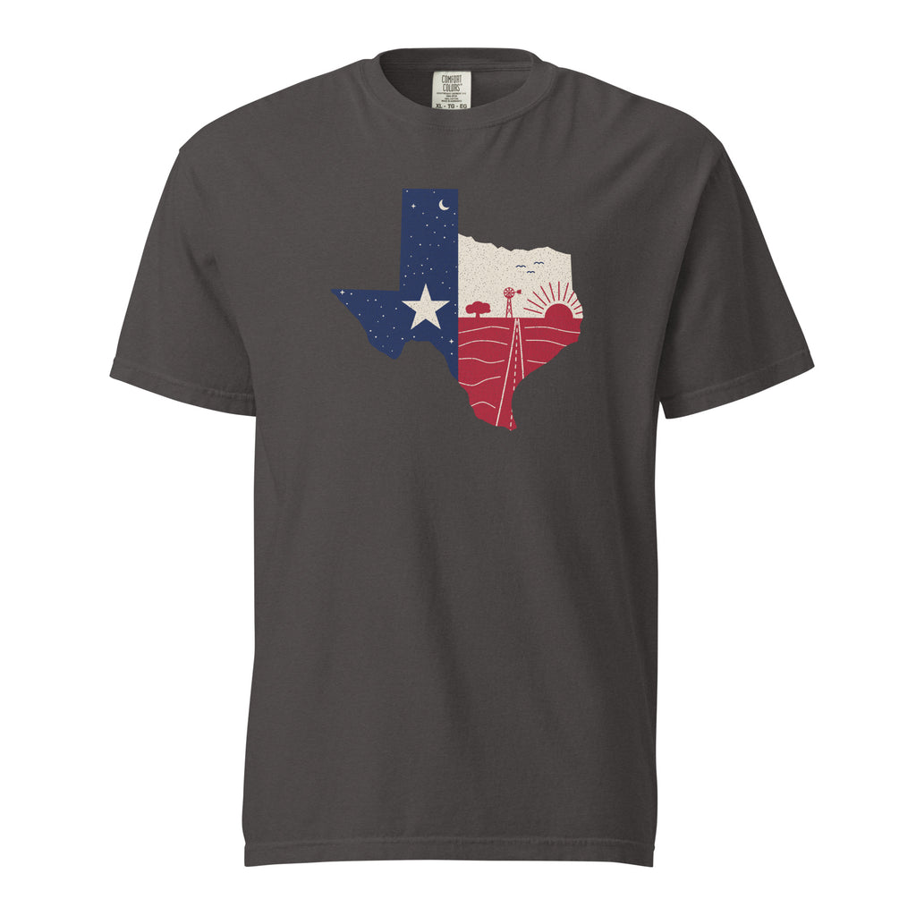 Lone Star Flag Texas T-Shirt in Graphite