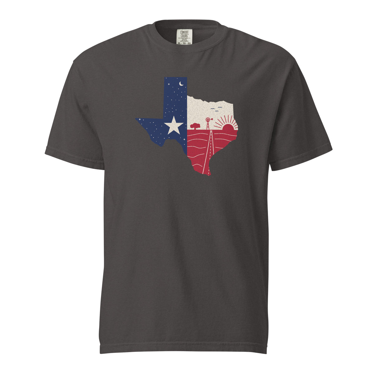 Lone Star Flag Texas T-Shirt in Graphite