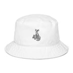 Sisterdale Jackalope Bucket Hat in Bio White, front view