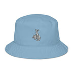 Sisterdale Jackalope Bucket Hat in Slate Blue, front view