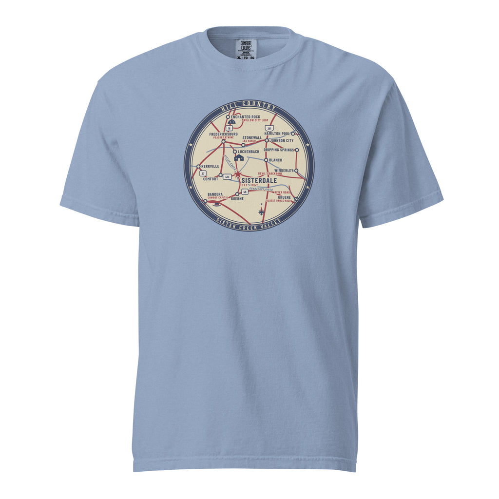 Sister Creek Valley T-Shirt in Washed Denim