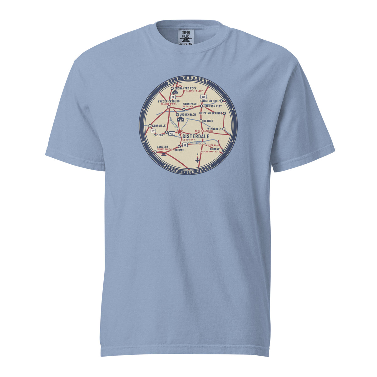 Sister Creek Valley T-Shirt in Washed Denim