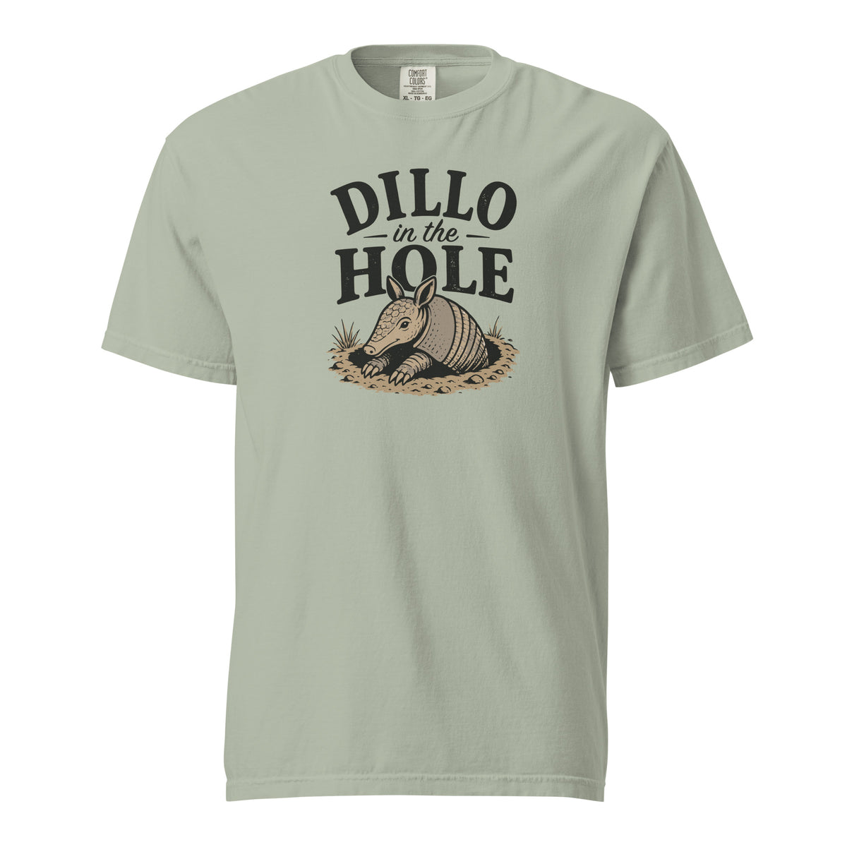 Dillo in the Hole T-Shirt in Bay, front view