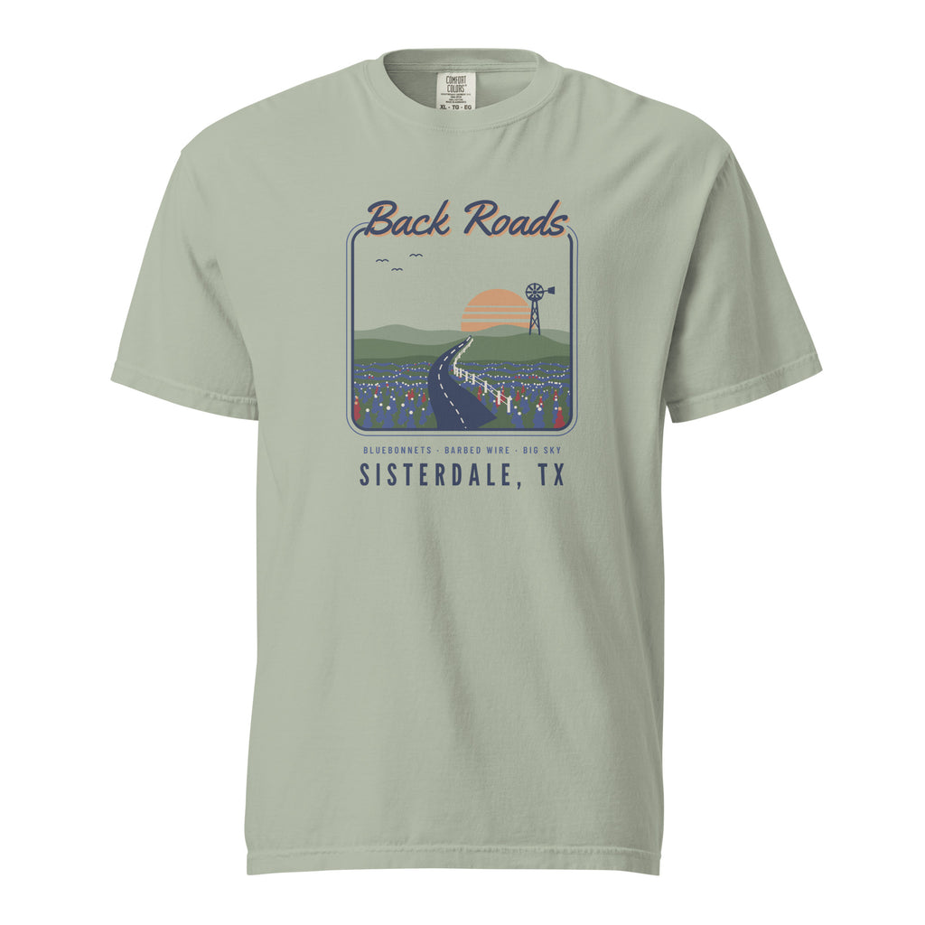Back Roads T-Shirt in Bay, front view