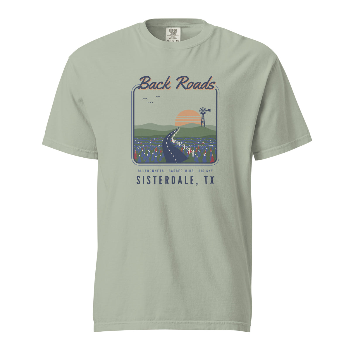 Back Roads T-Shirt in Bay, front view