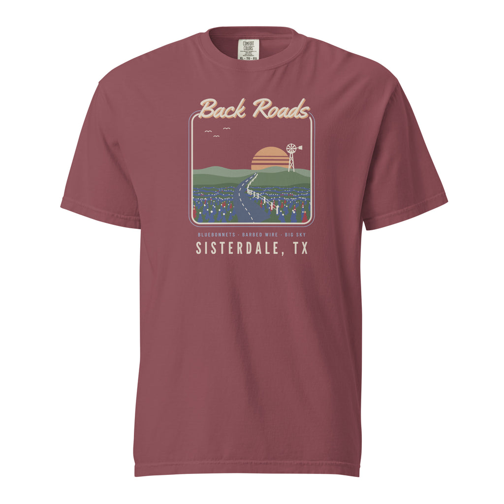 Back Roads T-Shirt in Brick, front view
