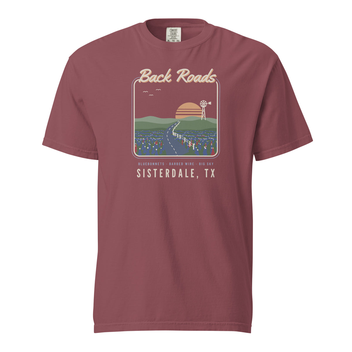Back Roads T-Shirt in Brick, front view