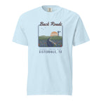 Back Roads T-Shirt in Chambray, front view