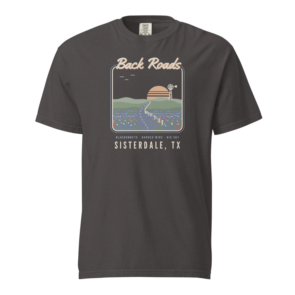 Back Roads T-Shirt in Graphite, front view