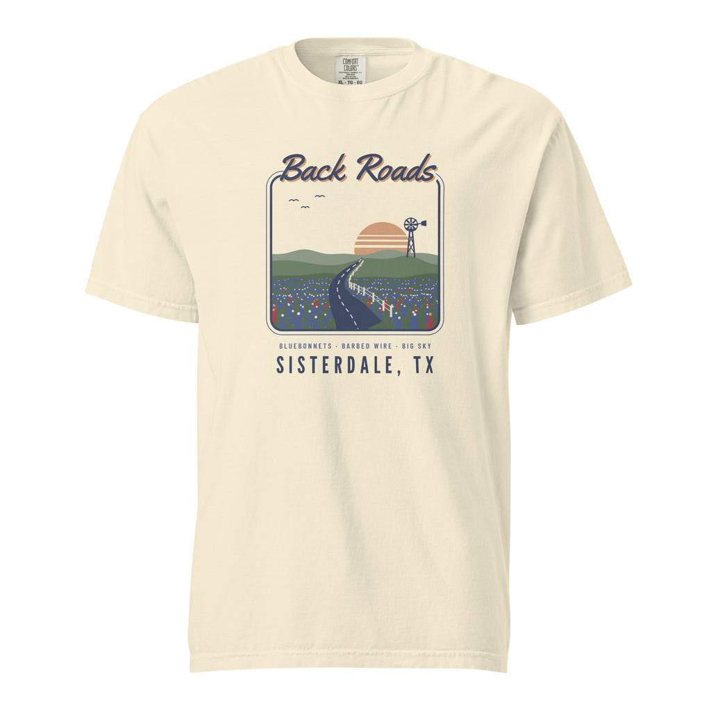 Back Roads T-Shirt in Ivory, front view