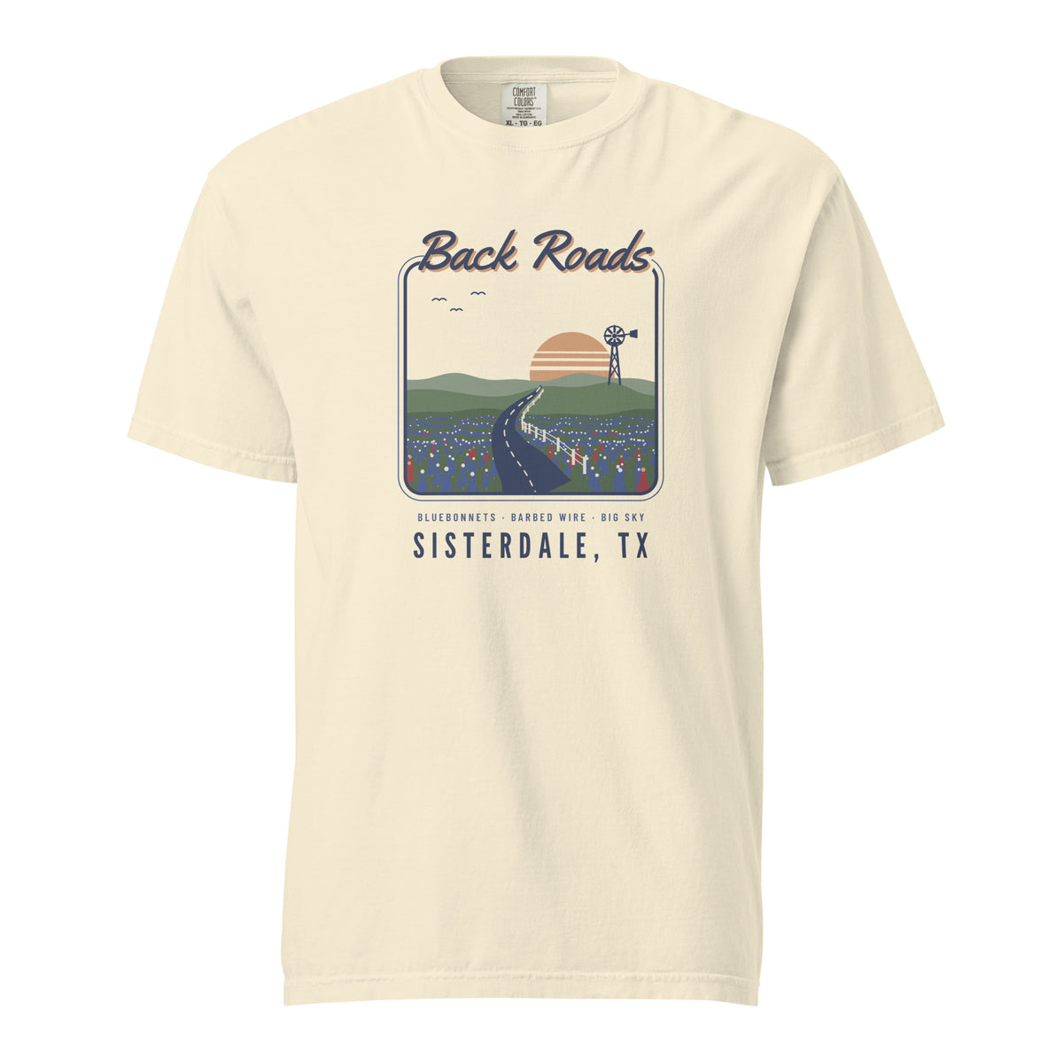 Back Roads T-Shirt in Ivory, front view