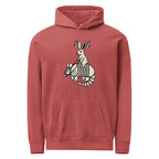 Sisterdale Jackalope Hoodie in Crimson, front view